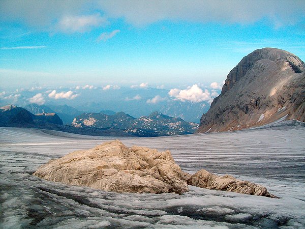 Hallstattsk ledovec, Hallsttter gletscher, Hoher Gjaidstein