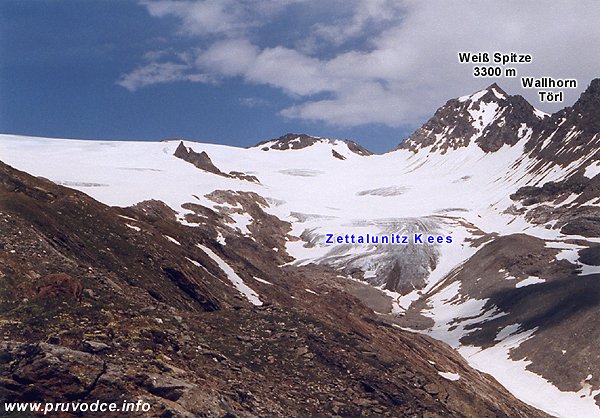 Weiss Spitze, Wallhorn Trl a ledovec Zettalunitz Kees