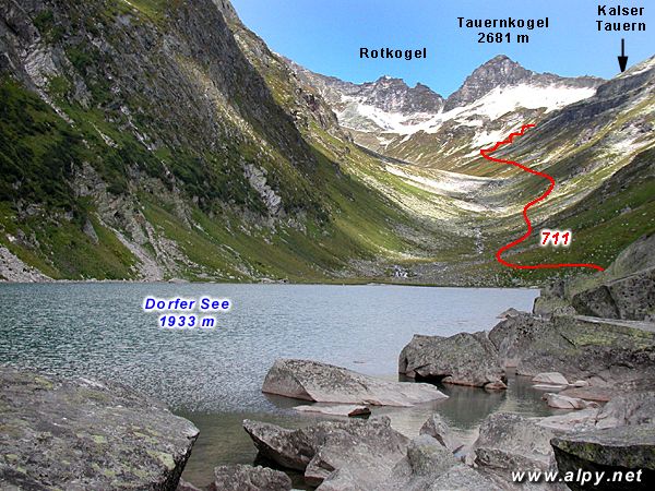 Dorfer See, Rotkogel a Tauernkogel