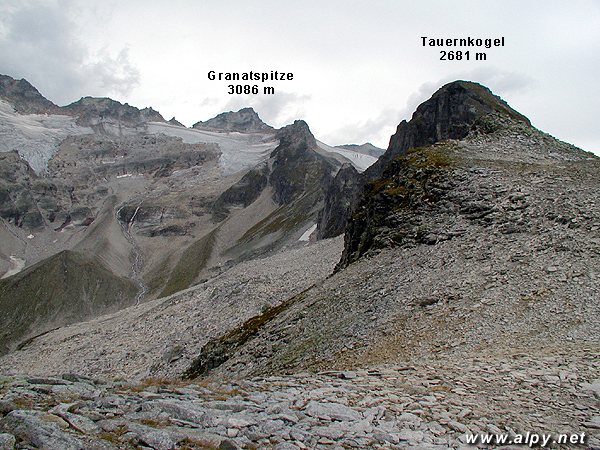 Granatspitze, Granatspitzkees a Tauernkogel