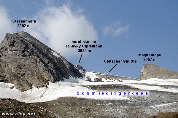 Kitzsteinhorn, Schmiedingerkees,
Magnetköpfl, Gletscher-Schuttle